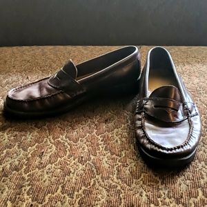 Women's size 8 brown real leather loafers clogs